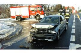 <b>GM. CZERSK. Kolizja trzech samochodów na berlince (RYTEL). Pożar samochodu osobowego (JEZIORKI) </b>