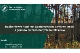 <b> NADLEŚNICTWO RYTEL. ZAKUP LASÓW I GRUNTÓW PRZEZNACZONYCH DO ZALESIENIA</b>