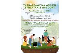 <b>GM. CZERSK. Wielkie Sprzątanie Wsi Odry - ZAPROSZENIE</b>