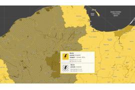 <b> POW. CHOJNICKI. Ostrzeżenie meteorologiczne dla powiatu chojnickiego - BURZE 1 STOPNIA </b>