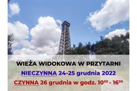 <b>GM. KARSIN. Wieża widokowa w Przytarni w okresie świąt</b>