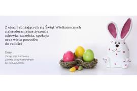 <b>ŻYCZENIA WIELKANOCNE <br>od Zarządu oraz pracowników Zakładu Usług Komunalnych w Czersku</b>