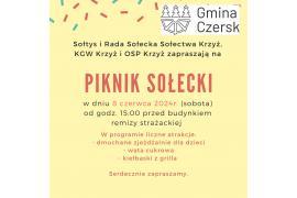 <b>GM. CZERSK. PIKNIK SOŁECKI W KRZYŻU. ZAPROSZENIE (PROGRAM) </b>