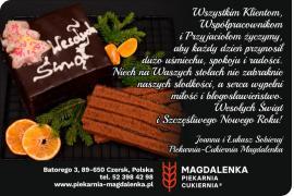<b>ŻYCZENIA ŚWIĄTECZNE od PIEKARNI-CUKIERNI MAGDALENKA </b>