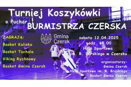 <b> CZERSK. Turniej Koszykówki o Puchar Burmistrza Czerska - zaproszenie! </b>