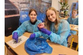 <b>CZERSK. Anatomia serca – zajęcia w czerskim LO prowadził absolwent, obecnie student UMK Maciej Bieliński (ZDJĘCIA)</b>