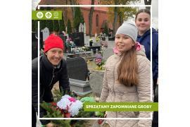 <b>GM. CZERSK. Harcerze z 30 DH `Zieloni` im. Ignacego Sikorskiego odwiedzili cmentarz parafialny w Łęgu. Uporządkowali opuszczone groby i zapalili znicze. Zawsze można na nich liczyć!  (ZDJĘCIA)</b>