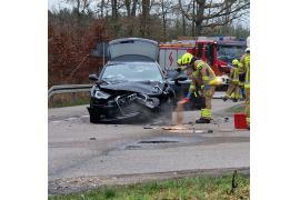 <b>Zderzenie pojazdów na trasie Czersk – Śliwice. Utrudnienia w ruchu (ZDJĘCIA, WIDEO)</b>